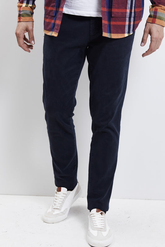 PEACH SKIN TOUCHED PANTS NAVY