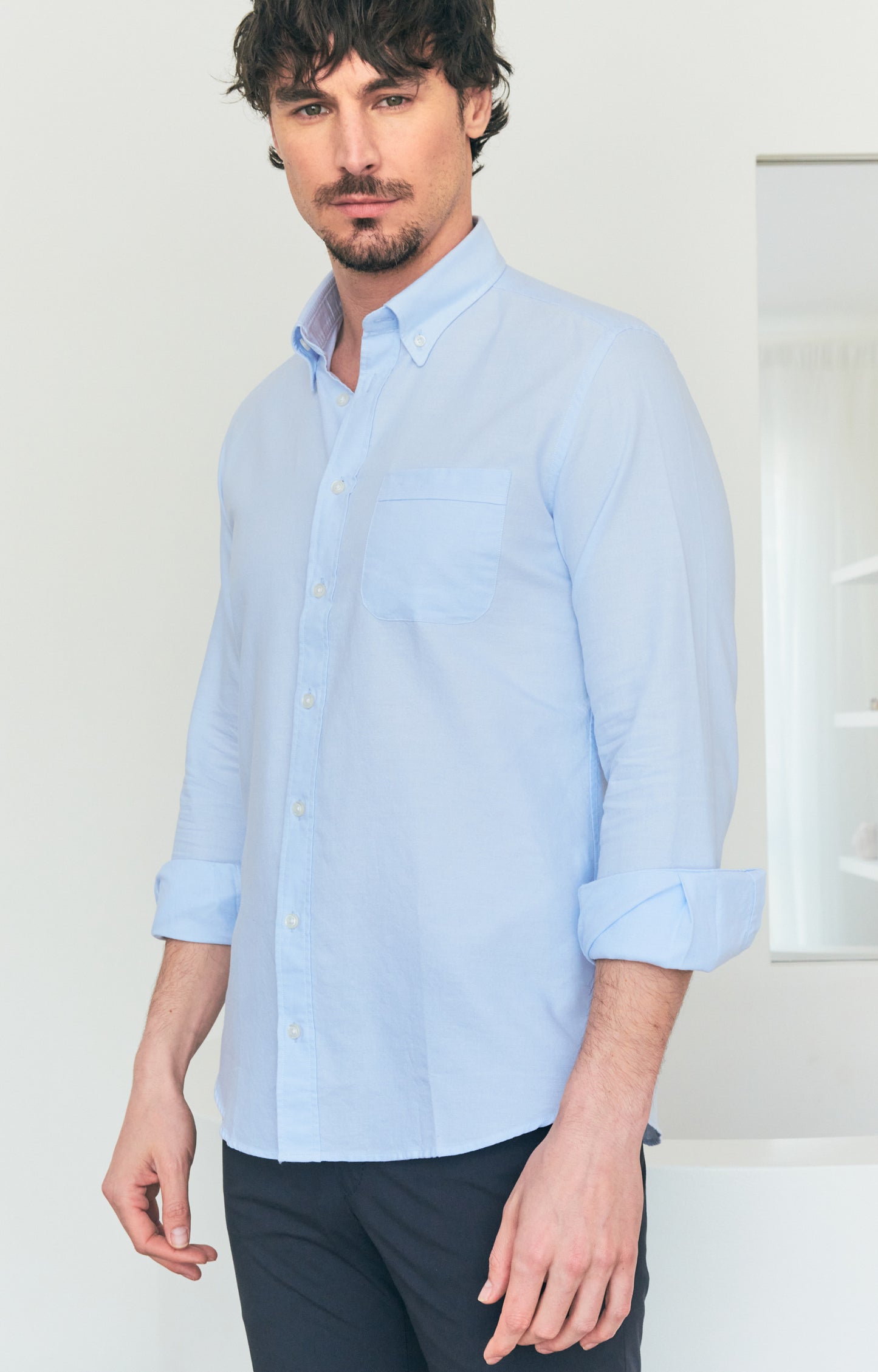 CHEMISE BUTTON DOWN BLEUE