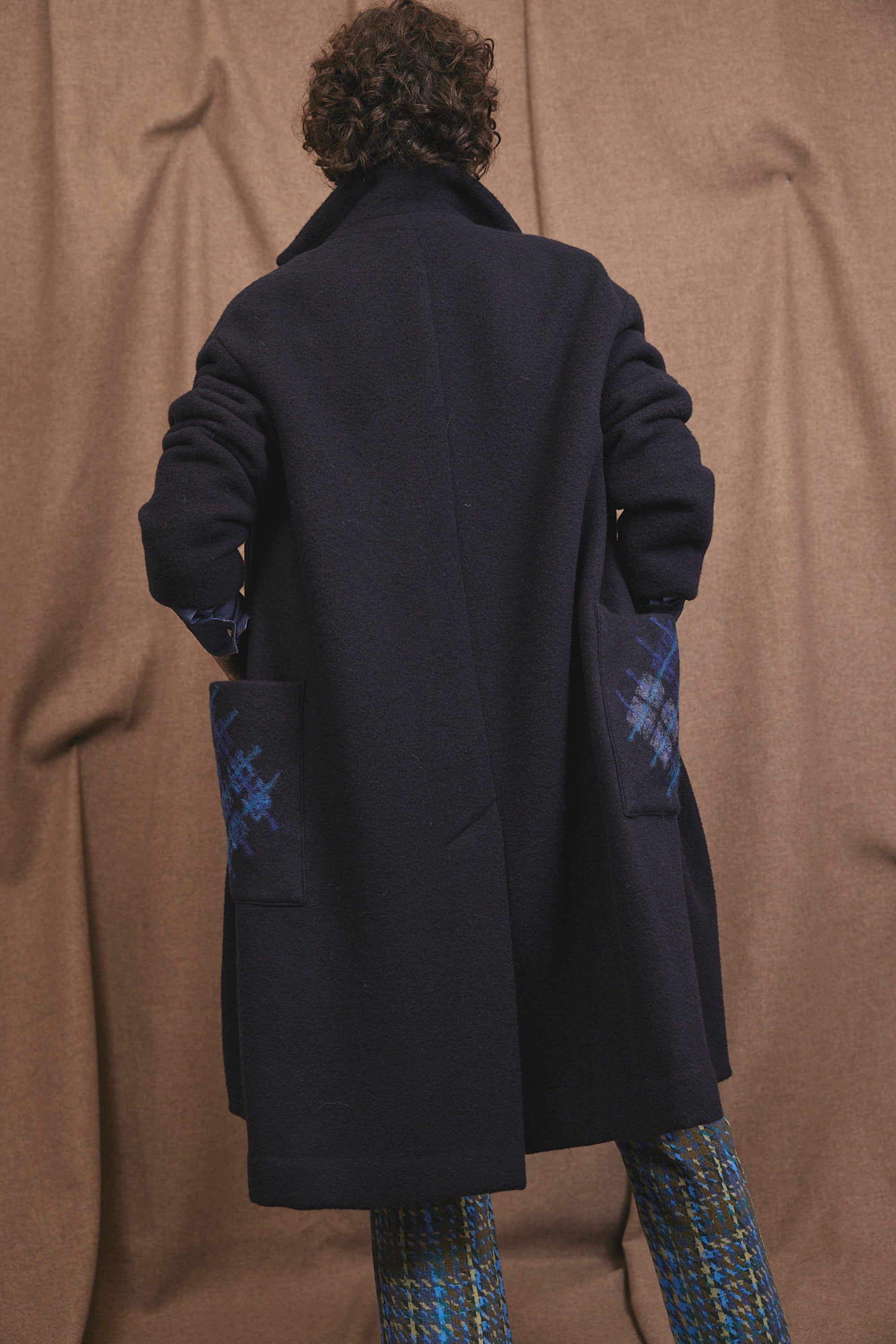 Victoire shop coat navy