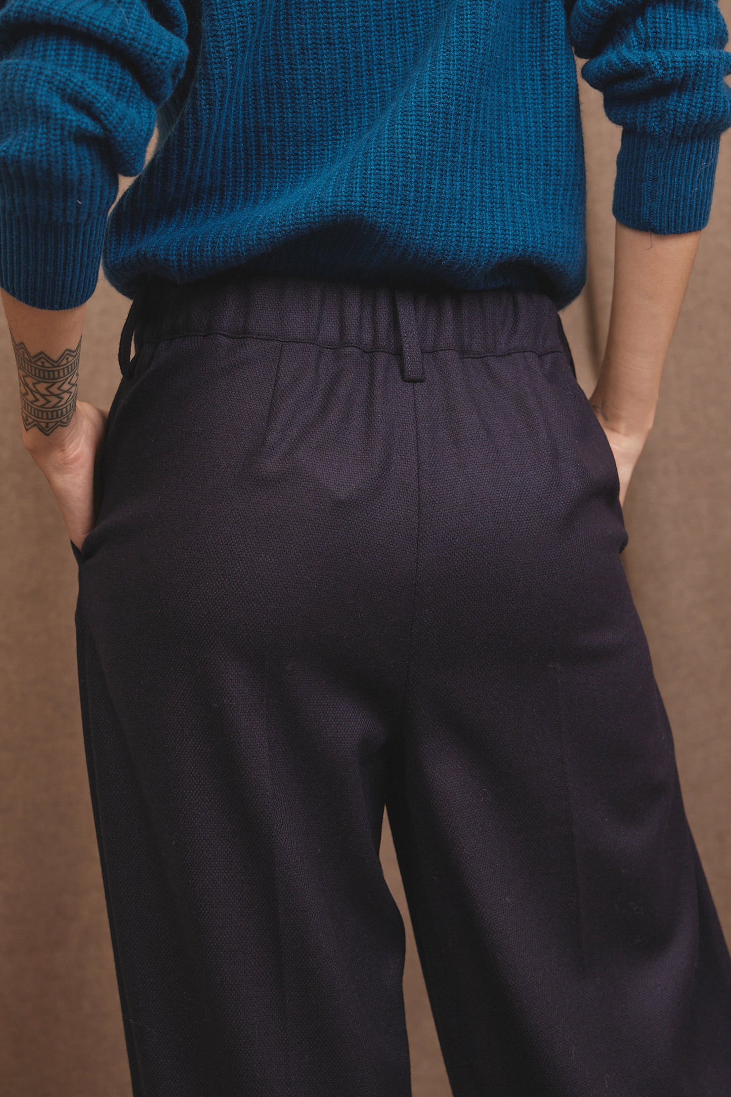 LARGE WOOL AND CASHMERE PANTS