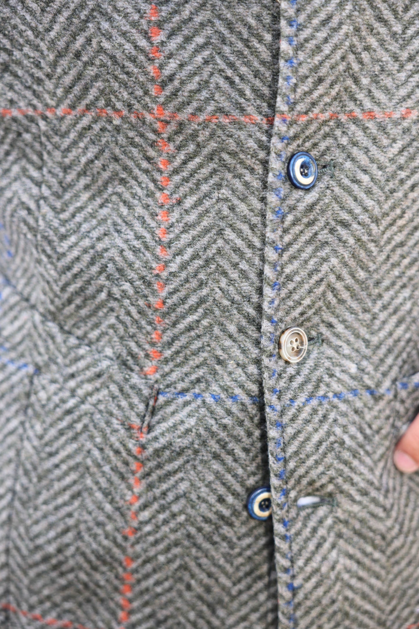 HERRINGBONE WAISTCOAT MILITARY