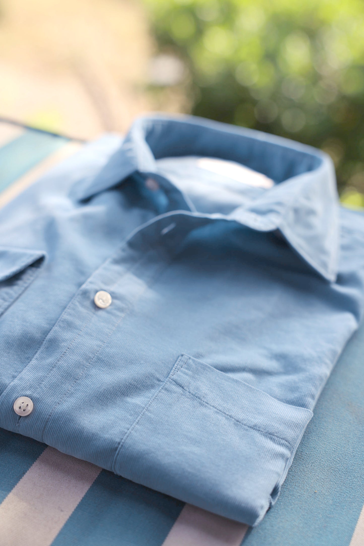 CORDUROY REGULAR SHIRT BLEU