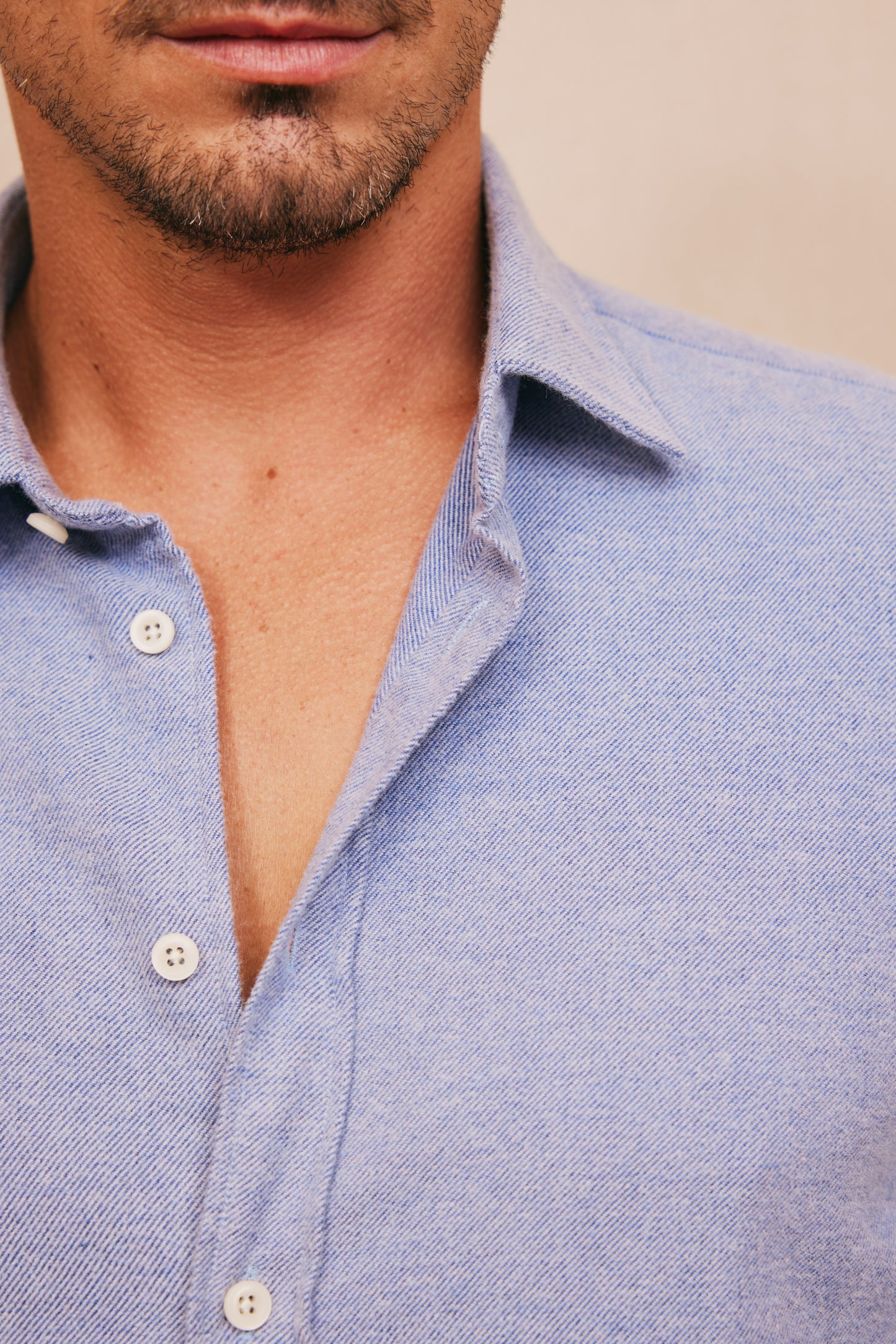 COTTON CASHMERE SHIRT BLUE