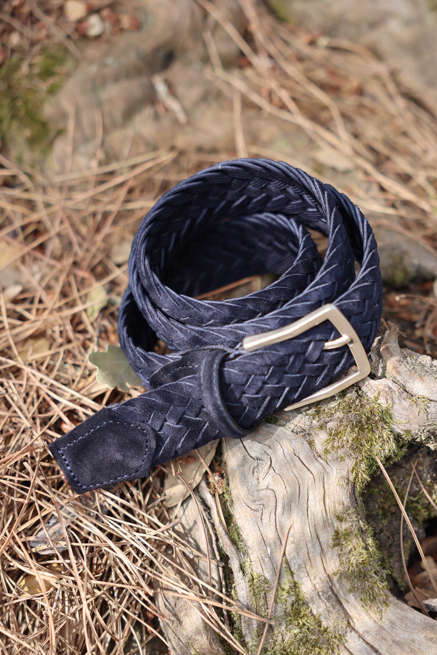 SUEDE BELT NAVY