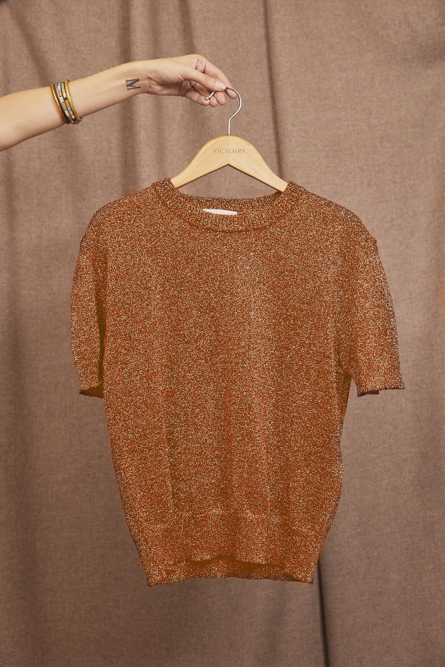 LUREX T-SHIRT AMBER