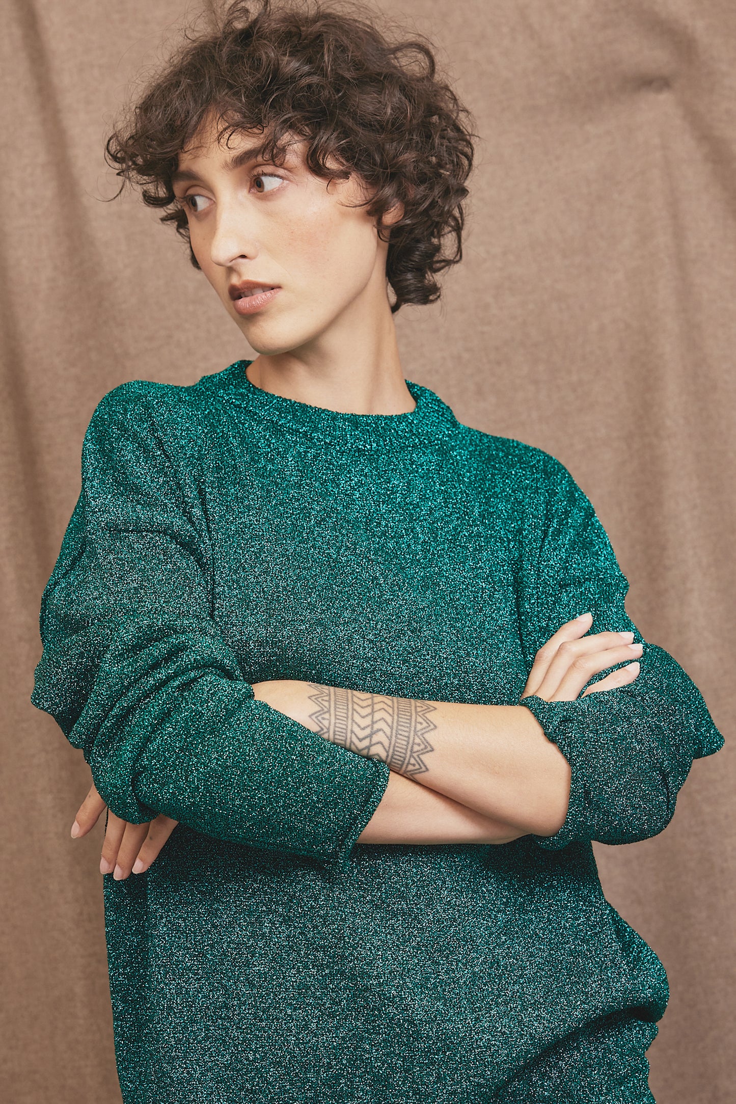 LUREX SWEATER EMERALD